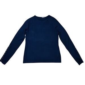 J McLaughlin Black Knit Sweater Women’s Button Sleeve Pullover Crew Neck